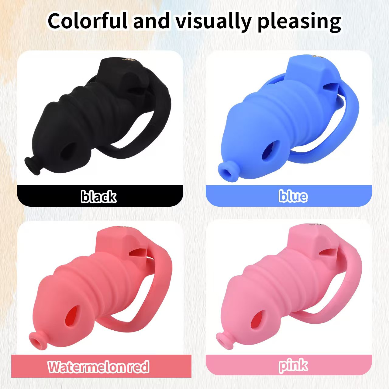 '-Soft Silicone Chastity Cage - color