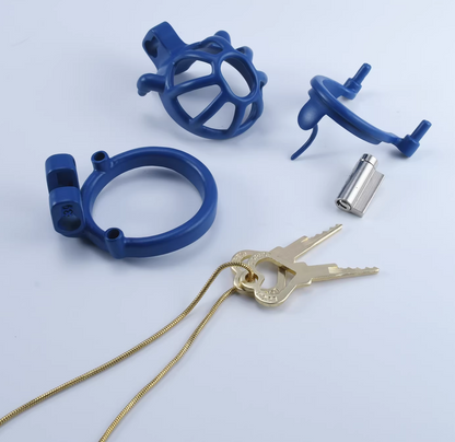 Steel Blue Custom Cock Cage