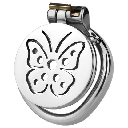 Steel Butterfly Flat Chastity Lock - 2