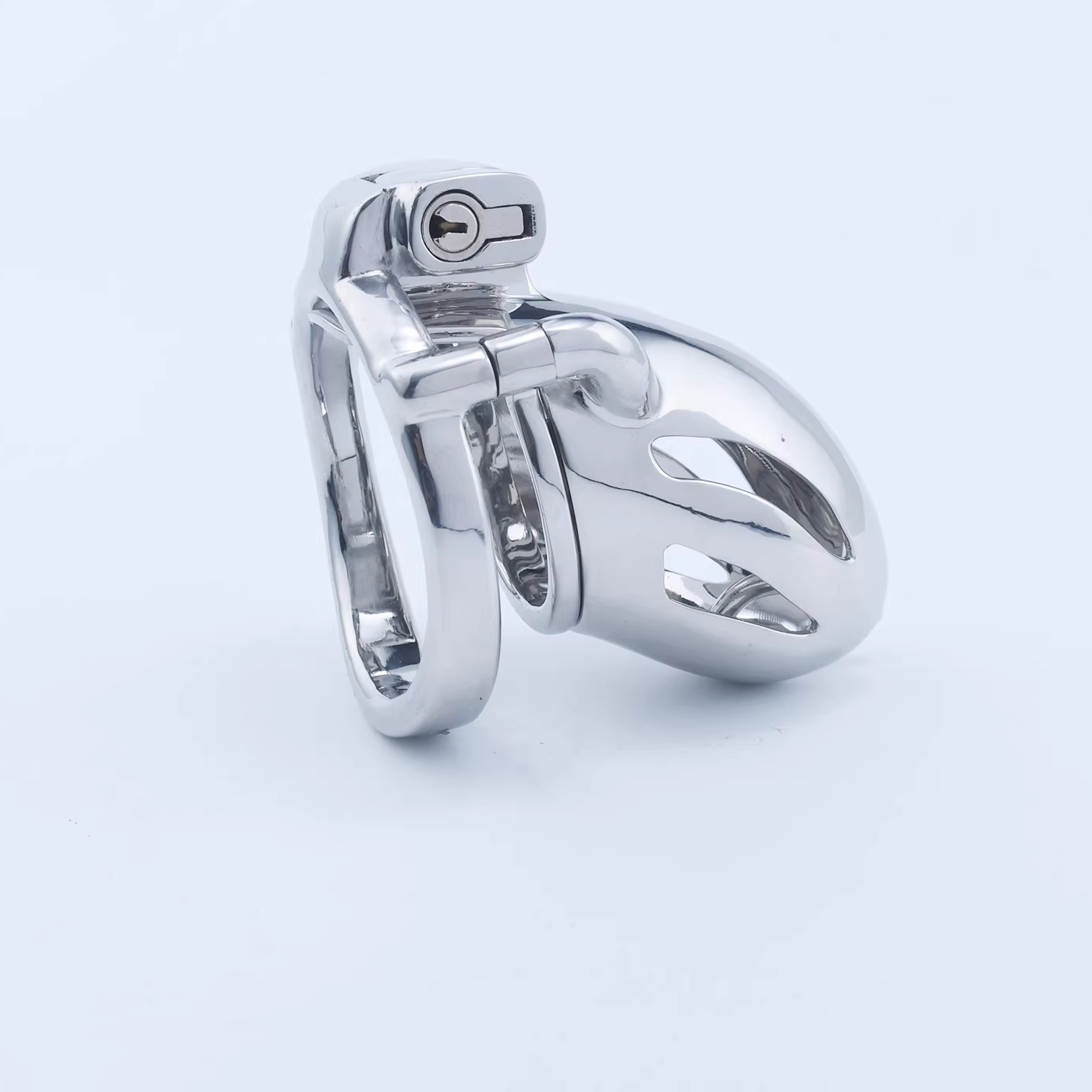 Steel Custom Chastity Cage With PA T12 - 6