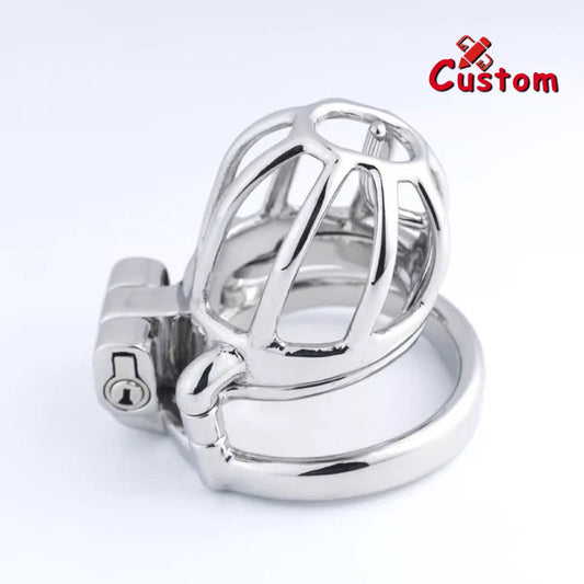 Steel Custom Chastity Cage With PA T14
