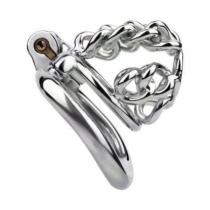 Thick Chainmail Steel Chastity Lock - 1